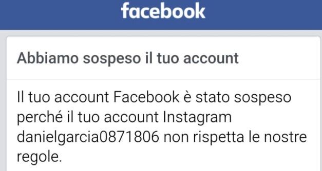 Se vi disabilitano o vi sospendono Facebook (per colpa di un hackeraggio via Instagram)